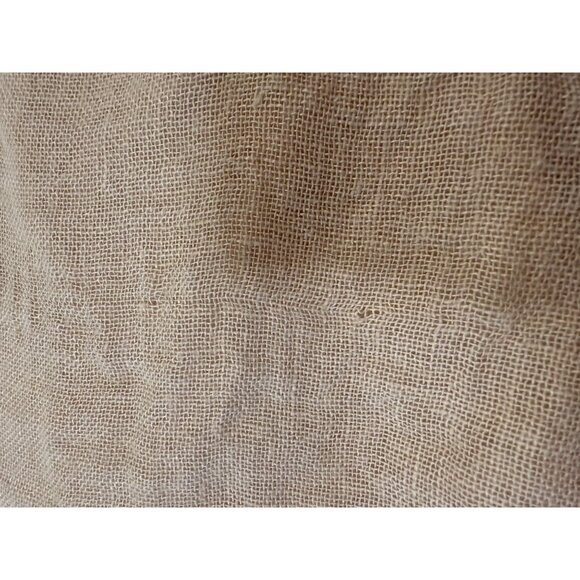 2 Wamsutta Vintage 1846 Beige Frayed Ruffle  Linen Euro Pillow Shams Boho Chic - Picture 9 of 15